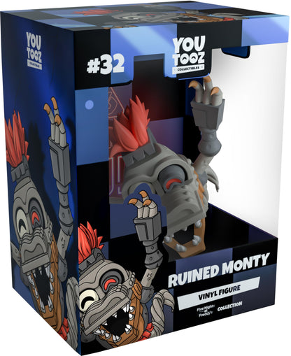 Youtooz FNAF Ruined Monty 3.6”, Ruined Monty Vinyl Figure, Collectible Ruined Monty from Five Nights at Freddy’s by Youtooz FNAF Collection
