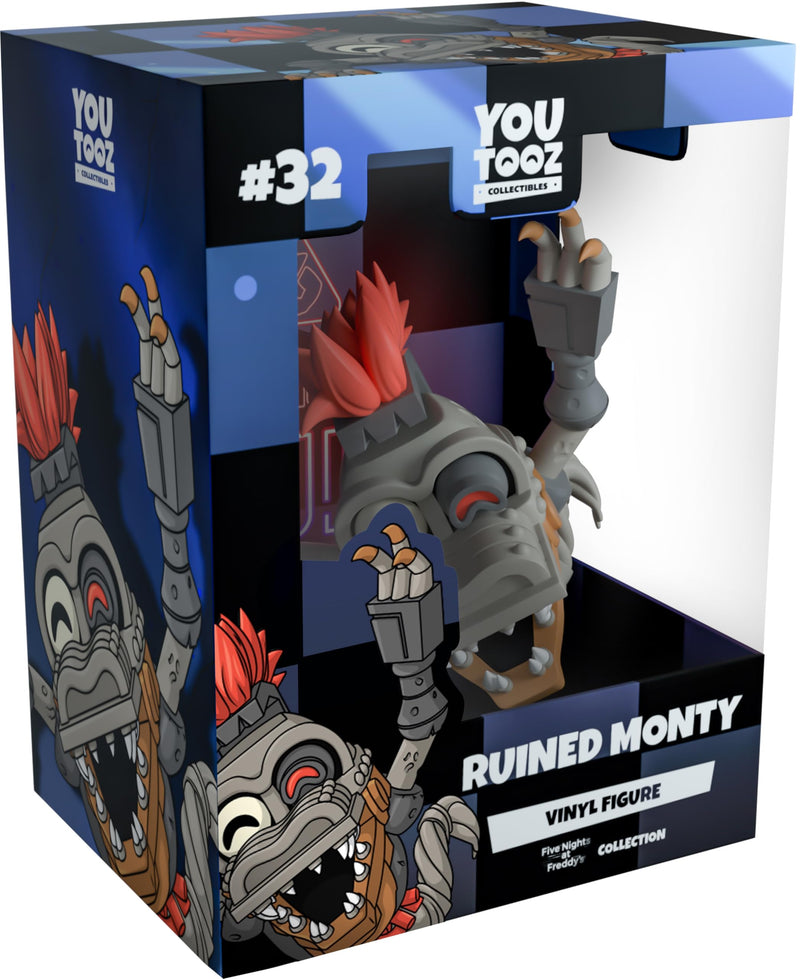 Youtooz FNAF Ruined Monty 3.6”, Ruined Monty Vinyl Figure, Collectible Ruined Monty from Five Nights at Freddy’s by Youtooz FNAF Collection