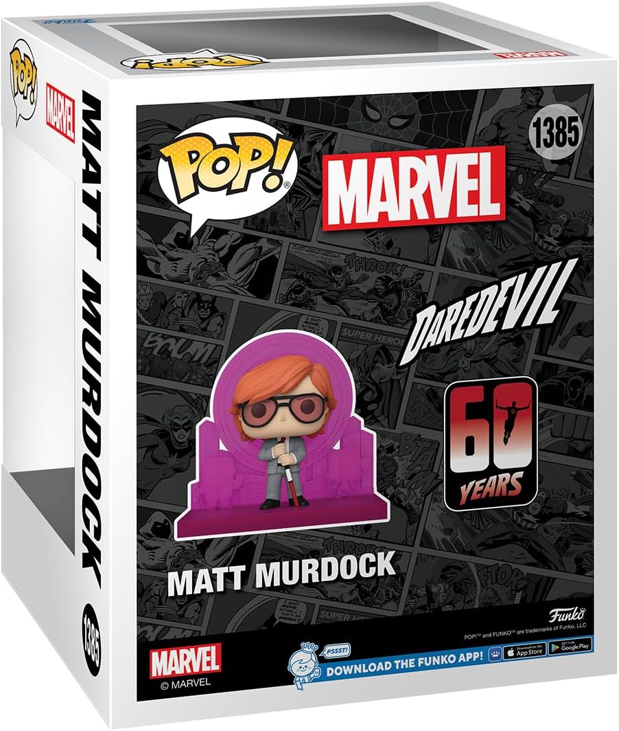 Funko Pop! Deluxe: Daredevil - Dd 60th, Multicolor - Marvel Comics - Officially Licensed Merchandise