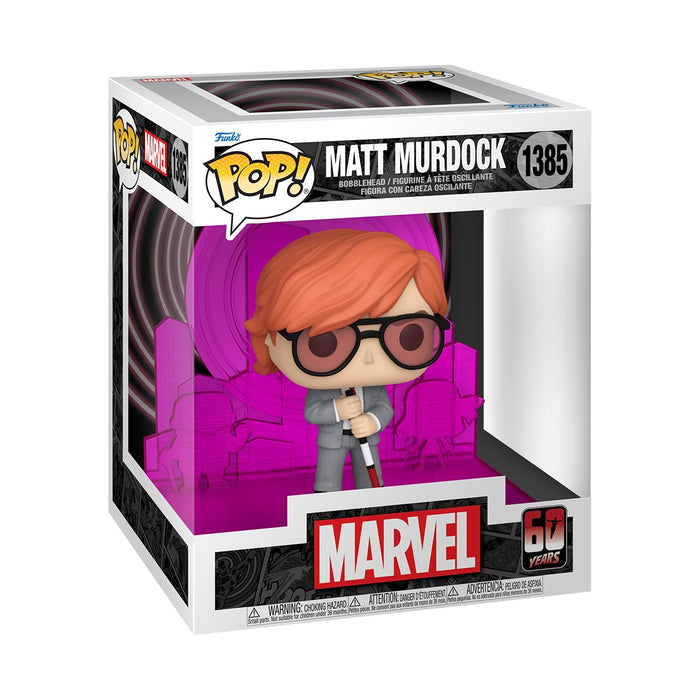 Funko Pop! Deluxe: Daredevil - Dd 60th, Multicolor - Marvel Comics - Officially Licensed Merchandise