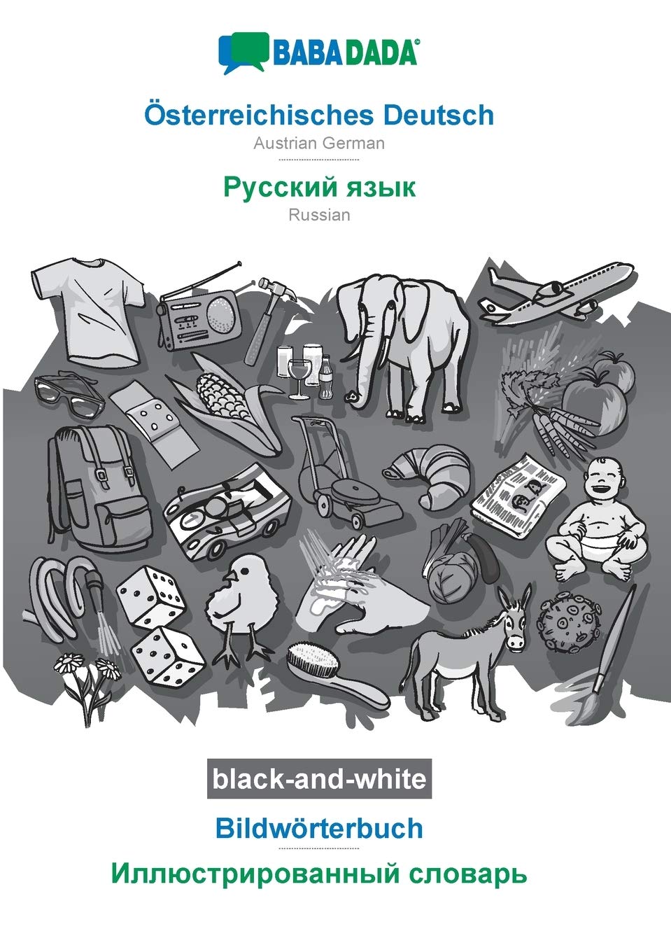 Österreichisches Deutsch - Russian (in cyrillic script), Bildwörterbuch, BW