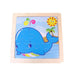 BG International - Houten puzzelspel, 11 x 11 cm, 9 stuks