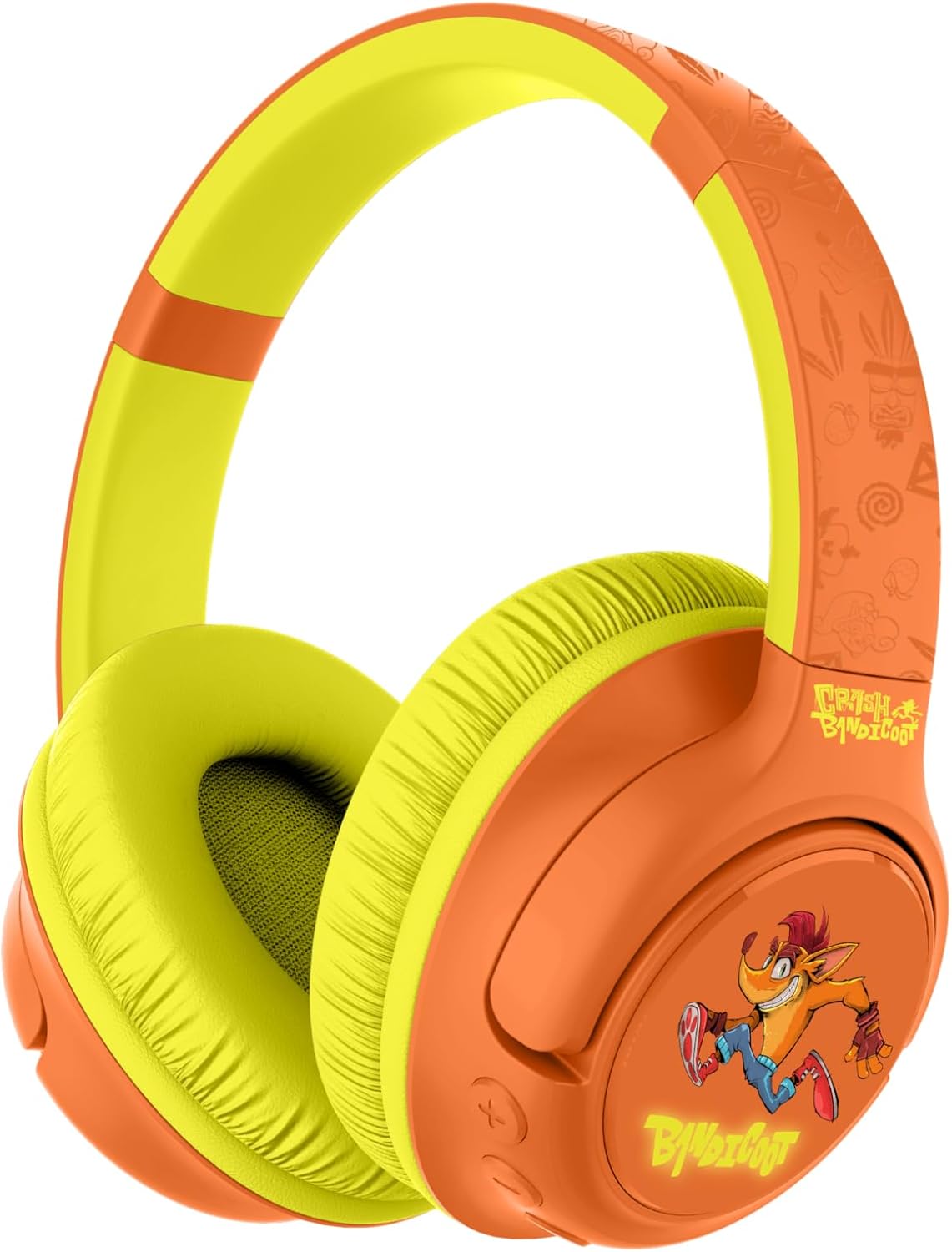 OTL Technologies CB1218 Crash Bandicoot LED Light Up Wireless Bluetooth Headphones - Orange