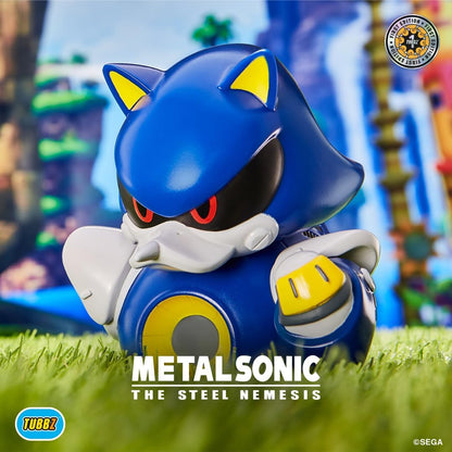 TUBBZ First Edition Metal Sonic Verzamelbare Vinyl Rubber Duck Figuur - Officiële Sonic The Hedgehog Merchandise - Retro videospellen, films en tv