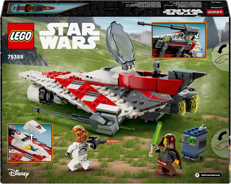 LEGO Star Wars Jedi Bob’s Starfighter Buildable Toy Vehicle for 8 Plus Year Old Boys & Girls, with 2 Character Minifigures and a Droid figure, Birthday Gift Idea for Kids and Fans 75388