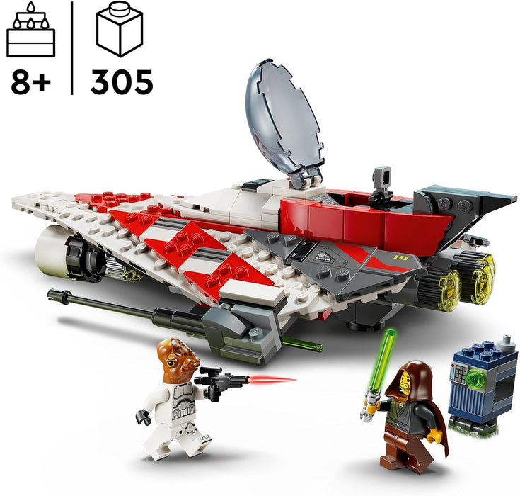 LEGO Star Wars Jedi Bob’s Starfighter Buildable Toy Vehicle for 8 Plus Year Old Boys & Girls, with 2 Character Minifigures and a Droid figure, Birthday Gift Idea for Kids and Fans 75388