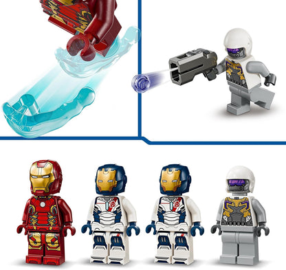 LEGO Marvel Iron Man & Iron Legion vs. Hydra Soldier Building Toy for 6 Plus Year Old Boys & Girls, Avengers Adventure Set for Creative Kids and Super Hero Fans, Birthday Gift Idea 76288