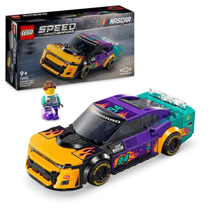 LEGO Speed Champions NASCAR Next Gen Chevrolet Camaro ZL1 Race Car Toy, Vehicle Playset for 9 Plus Year Old Boys & Girls, Kids' Bedroom Decoration, Birthday Gift Idea 76935