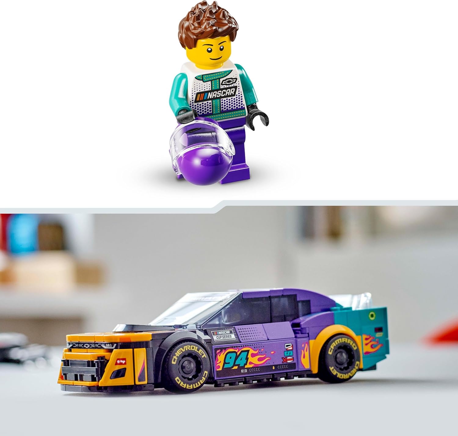 LEGO Speed Champions NASCAR Next Gen Chevrolet Camaro ZL1 Race Car Toy, Vehicle Playset for 9 Plus Year Old Boys & Girls, Kids' Bedroom Decoration, Birthday Gift Idea 76935