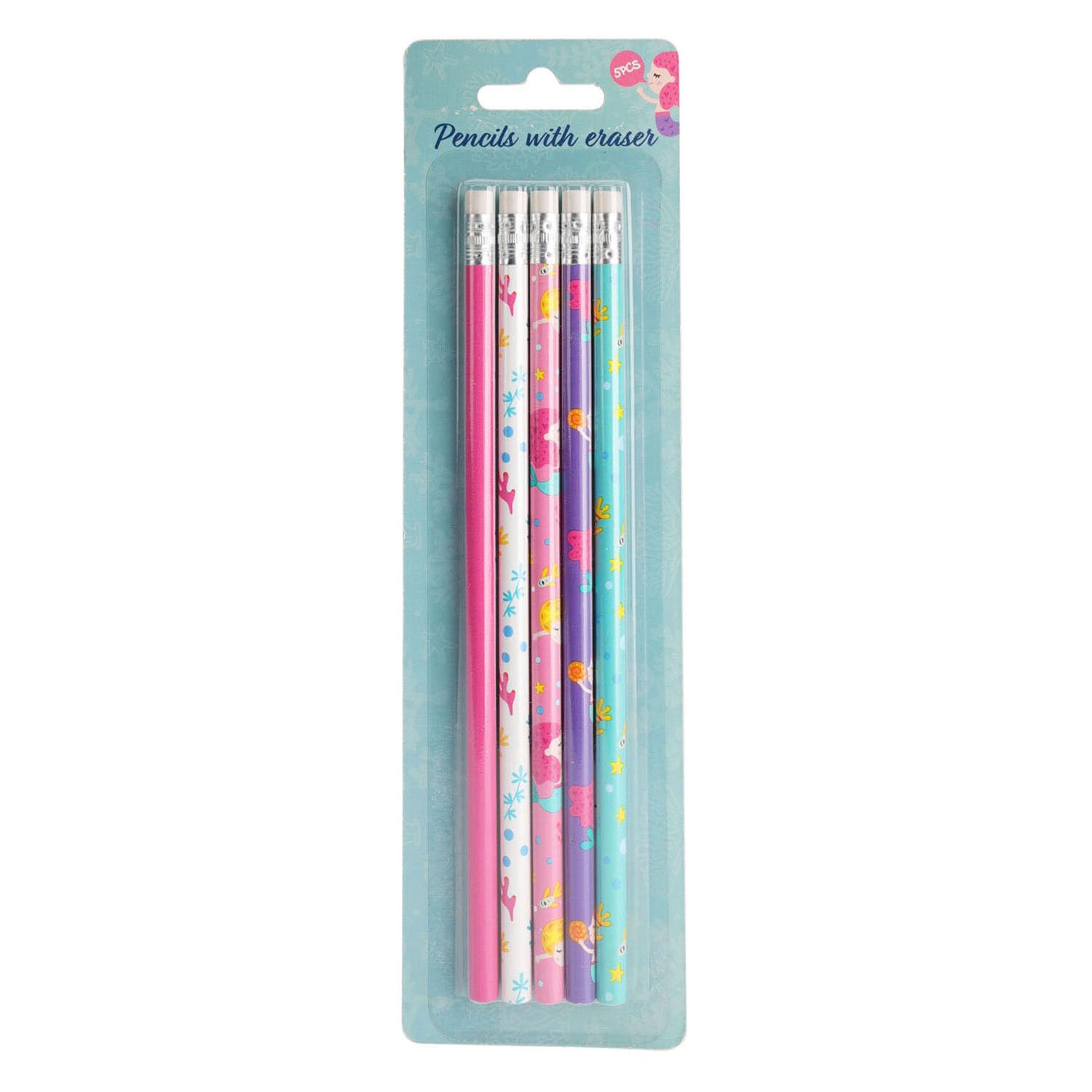 HB Mermaid Pencils Grey 5pcs