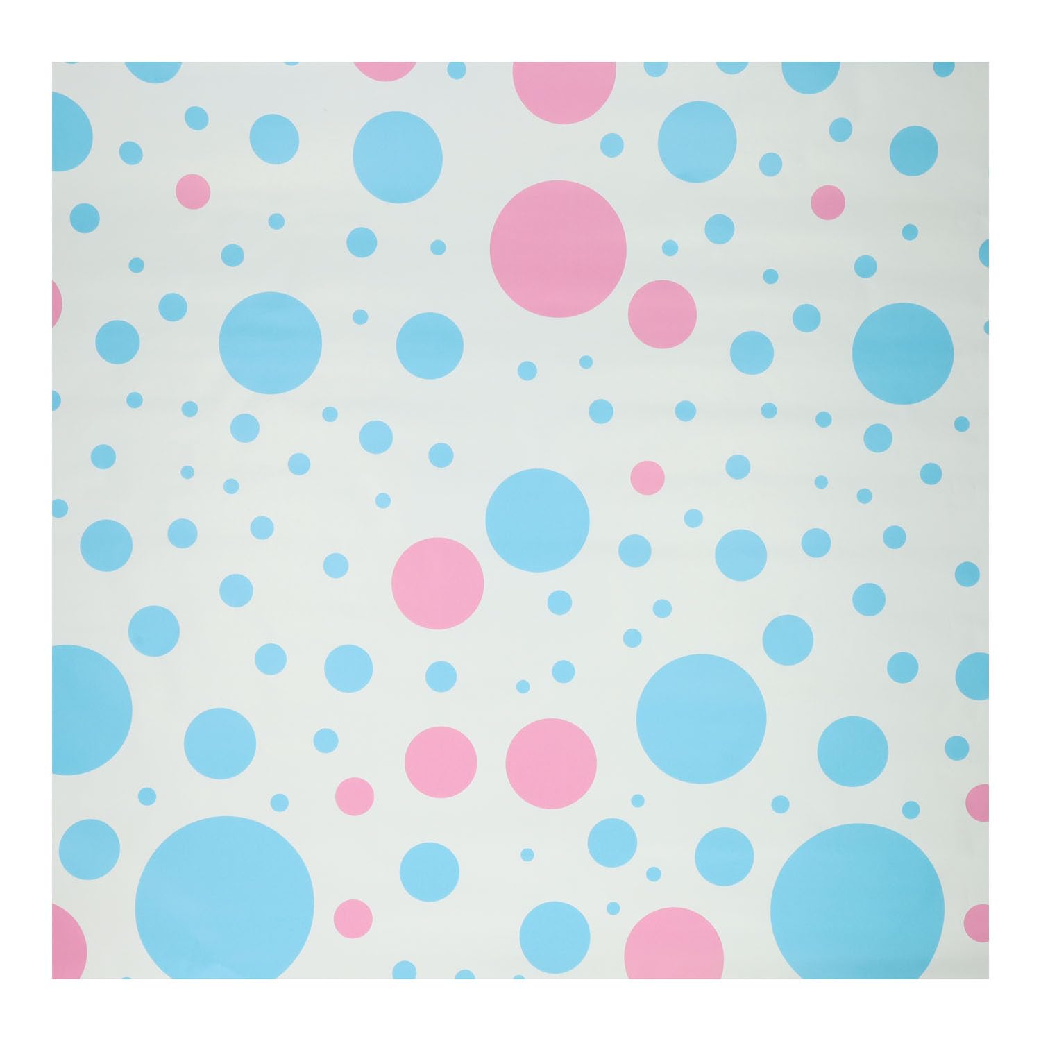 Gift wrap Blue/Pink Dots, 4mtr.