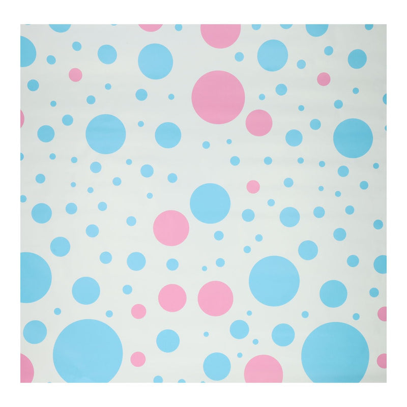 Gift wrap Blue/Pink Dots, 4mtr.