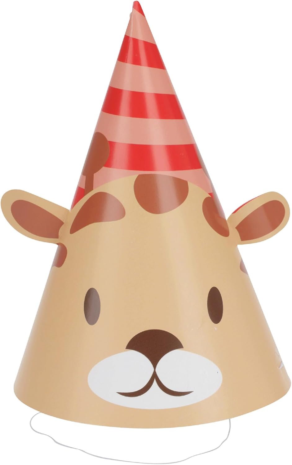 FREE & EASY Partyhoeden, 16 cm, dieren, set van 8 met oren, grappige wilde dieren, feesthoedjes voor kinderen, feesthoedjes, verkleedkostuum, themafeest, jungle, verjaardagsdecoratie
