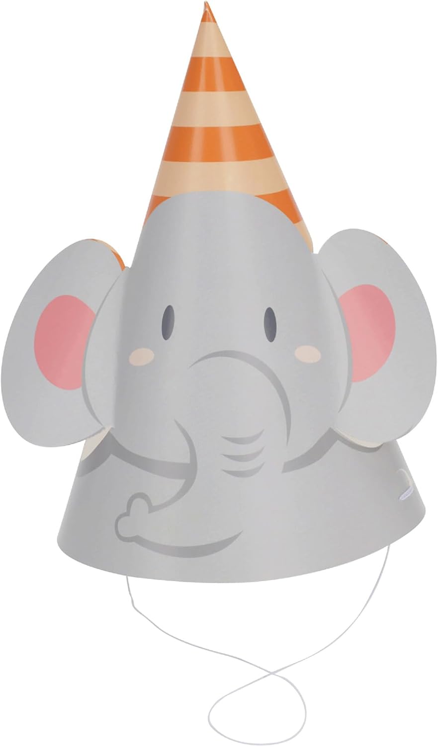 FREE & EASY Partyhoeden, 16 cm, dieren, set van 8 met oren, grappige wilde dieren, feesthoedjes voor kinderen, feesthoedjes, verkleedkostuum, themafeest, jungle, verjaardagsdecoratie