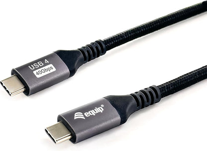 Equip USB 4 Gen 3 C to C Cable M/M 2 m PD3.1 240 W 8 K/60 Hz 40 Gbps Black 128383