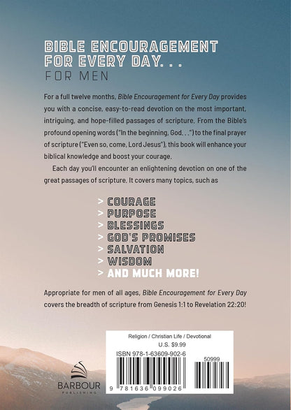Bible Encouragement for Every Day: Daily Devotions for Men