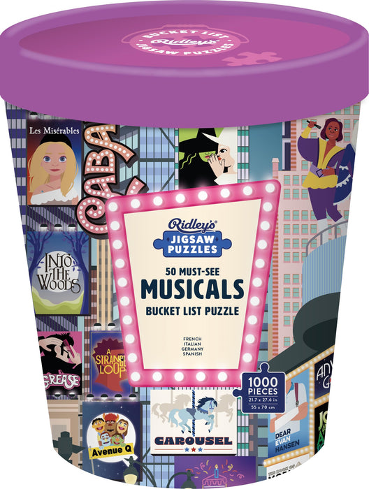 50 Must-See Musicals Bucket List 1000-Piece Puzzle