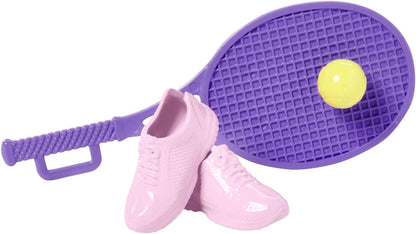 Barbie Self-Care Doll, Brunette Posable Workout Doll with Puppy & Accessories Including Roller Skates & Tennis Rackets