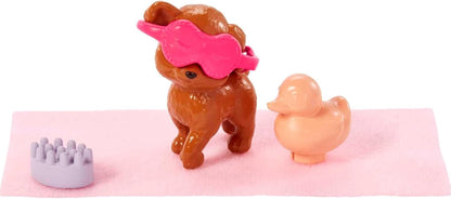 Barbie Bienestar SPA Muñeca articulada con Mascota y Accesorios de relajación, Juguete +3 años (Mattel HKT90