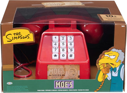 The Simpsons Moe’s Prank Phone by JAKKS Pacific, Feature Interactive Telephone From Moe’s Tavern, Over 10 Prank Calls and Phrases, 2 Modes of Play, for Kids and Collectors