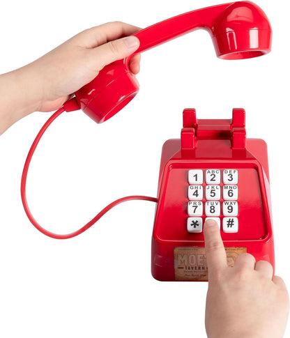 The Simpsons Moe’s Prank Phone by JAKKS Pacific, Feature Interactive Telephone From Moe’s Tavern, Over 10 Prank Calls and Phrases, 2 Modes of Play, for Kids and Collectors