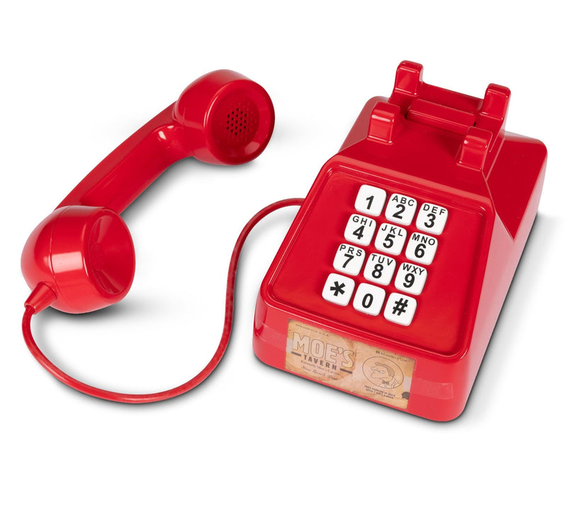 The Simpsons Moe’s Prank Phone by JAKKS Pacific, Feature Interactive Telephone From Moe’s Tavern, Over 10 Prank Calls and Phrases, 2 Modes of Play, for Kids and Collectors