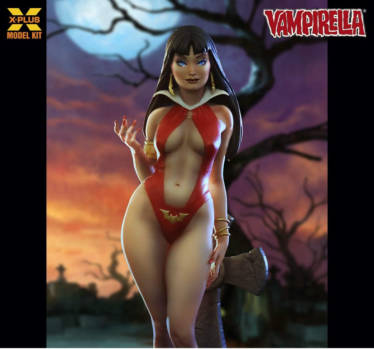 X-Plus Vampirella 1:8 Scale Plastic Model Kit, Multicolor