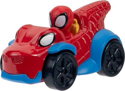 SPIDEY AND HIS AMAZING FRIENDS MARVEL Amazing Metals 4 Pack - Four 3-Inch Die-Cast Dino-Webs Vehicles with Built-In-Characters