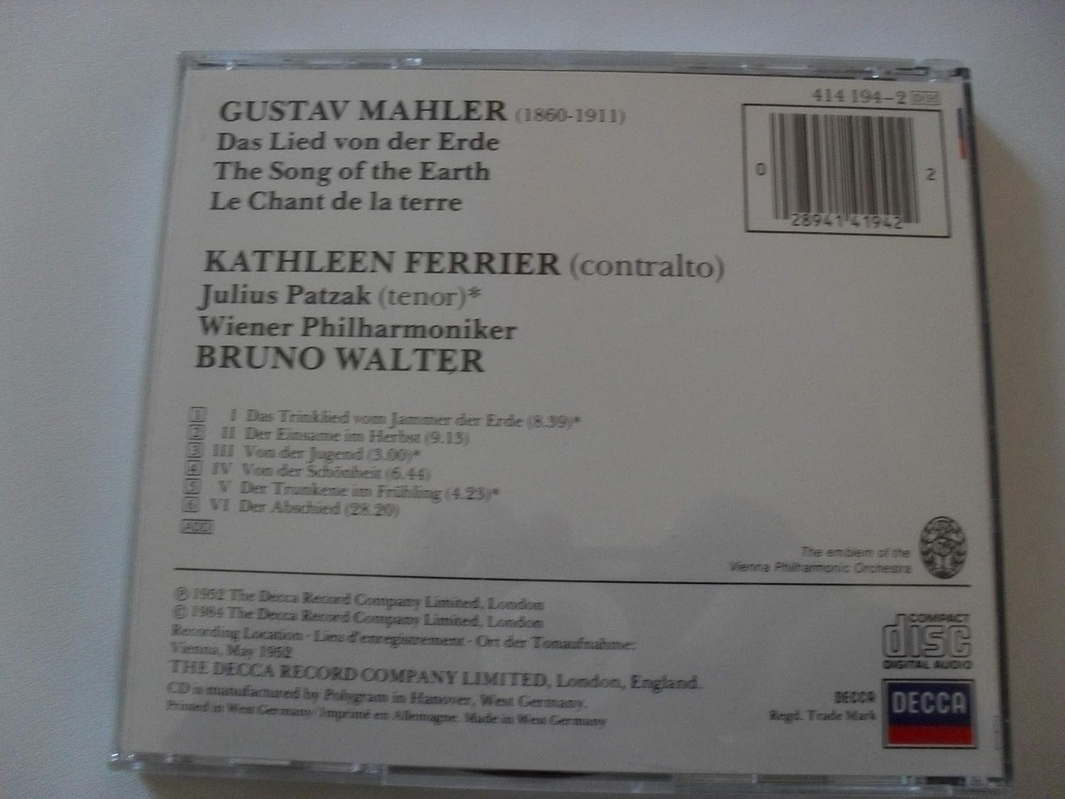 Das Lied Von der Erde