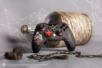 Assassin's Creed - Manette Filaire USB pour PC/Xbox One/SeriesX/S avec Câble 3M - Noire et Rouge