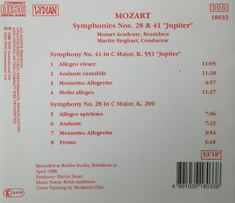 Mozart - Symphonies Nos 28&41 Jupiter