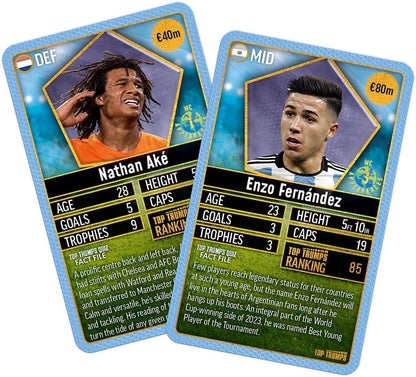 Top Trumps World Football Stars Top 200 - Juego de cartas 3, juega con Haaland, Benzema, Otamendi y Navas, regalo educativo para mayores de 6 años
