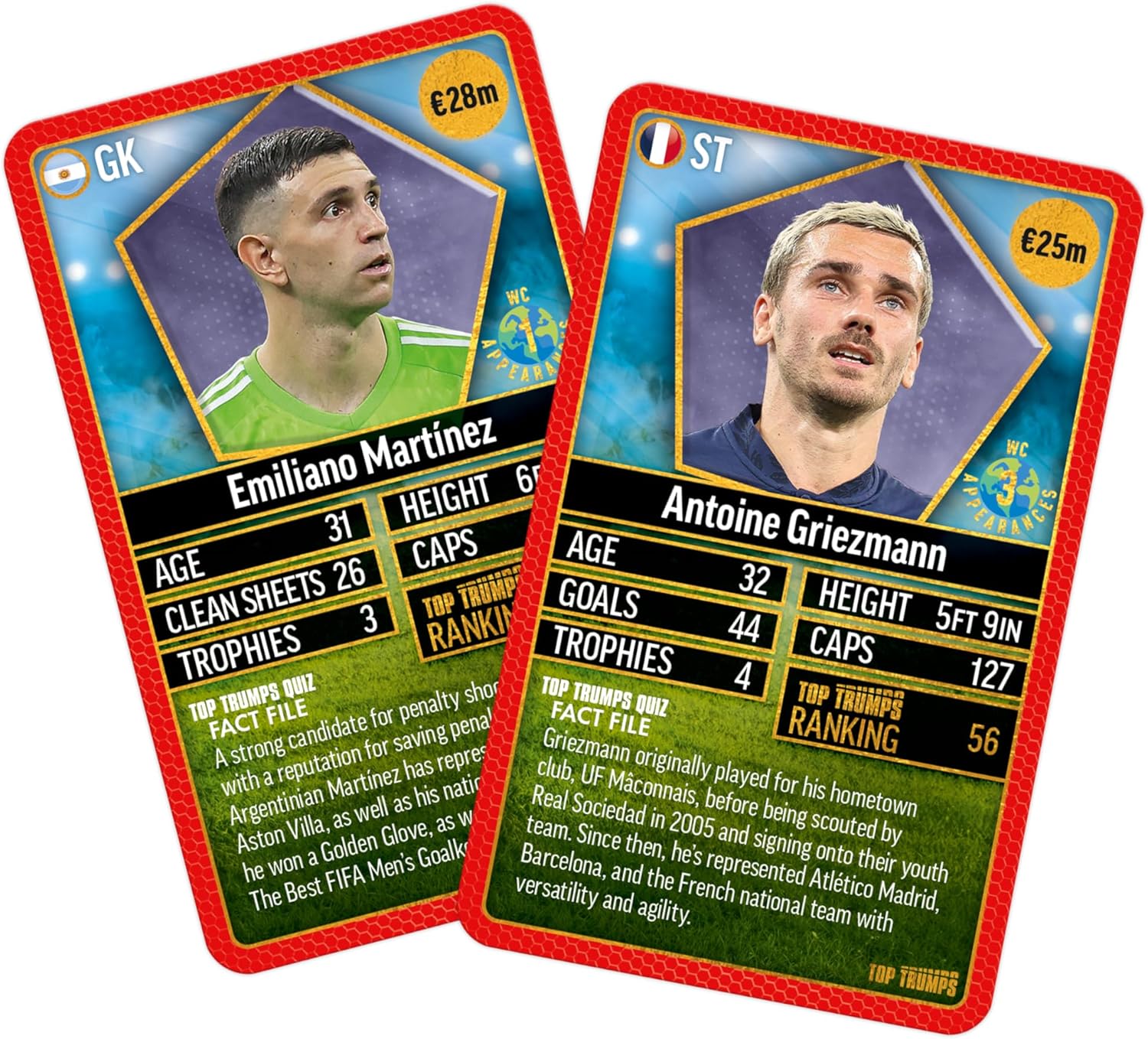 Top Trumps World Football Stars Top 200 Card Game Pack 4, Play with Salah, Mahrez, Dias and Darwin Nunez, educational gift for ages 6 plus