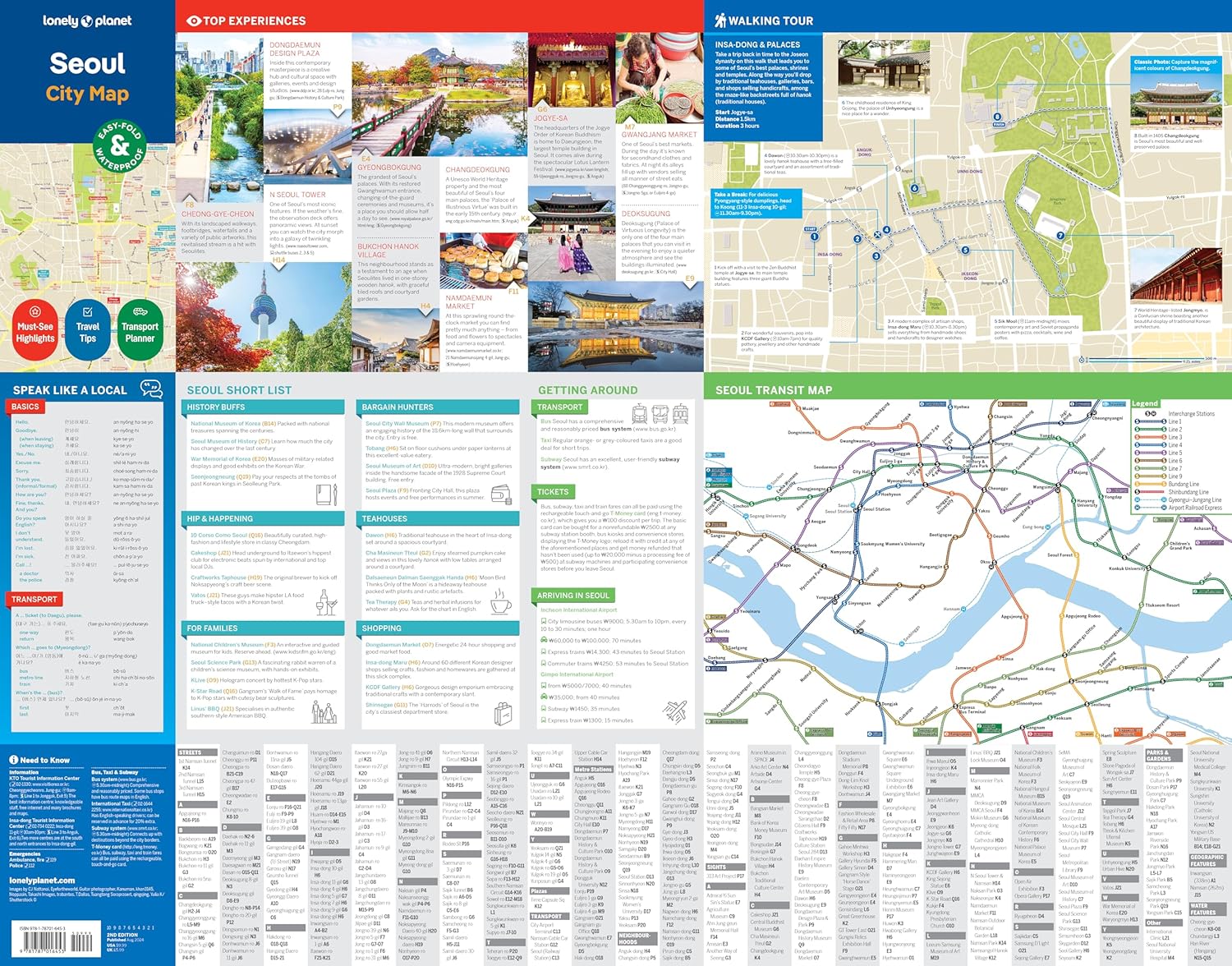 Lonely Planet Seoul City Map