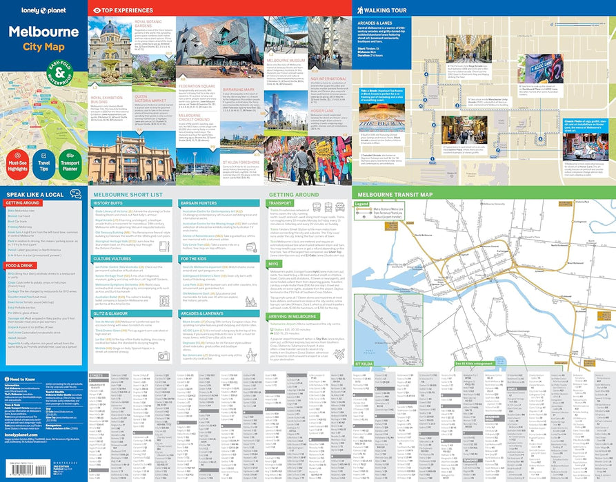 Lonely Planet Melbourne City Map