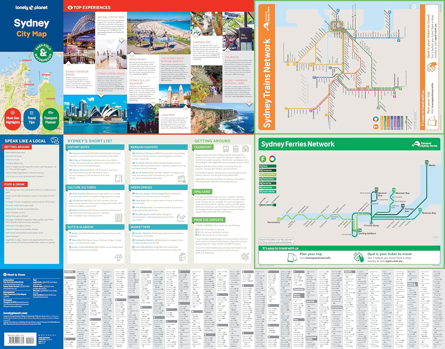 Lonely Planet Sydney City Map