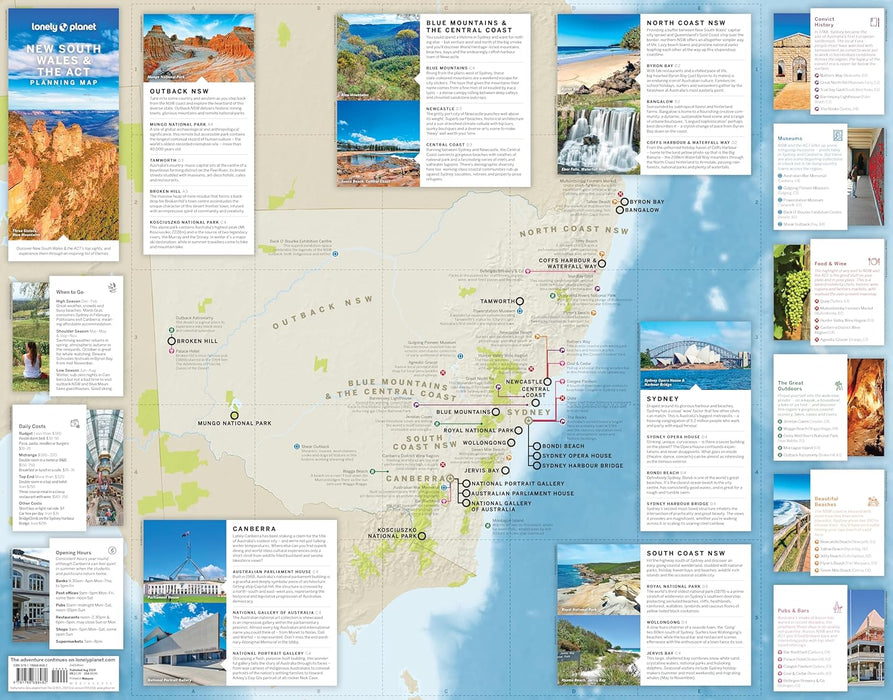 Lonely Planet New South Wales & ACT Planning Map