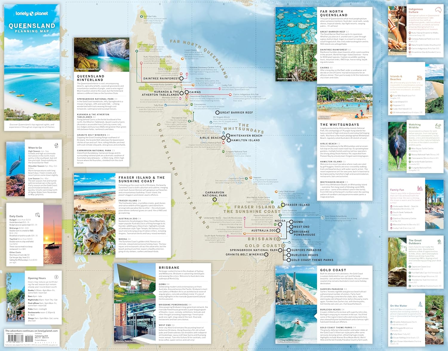 Lonely Planet Queensland Planning Map
