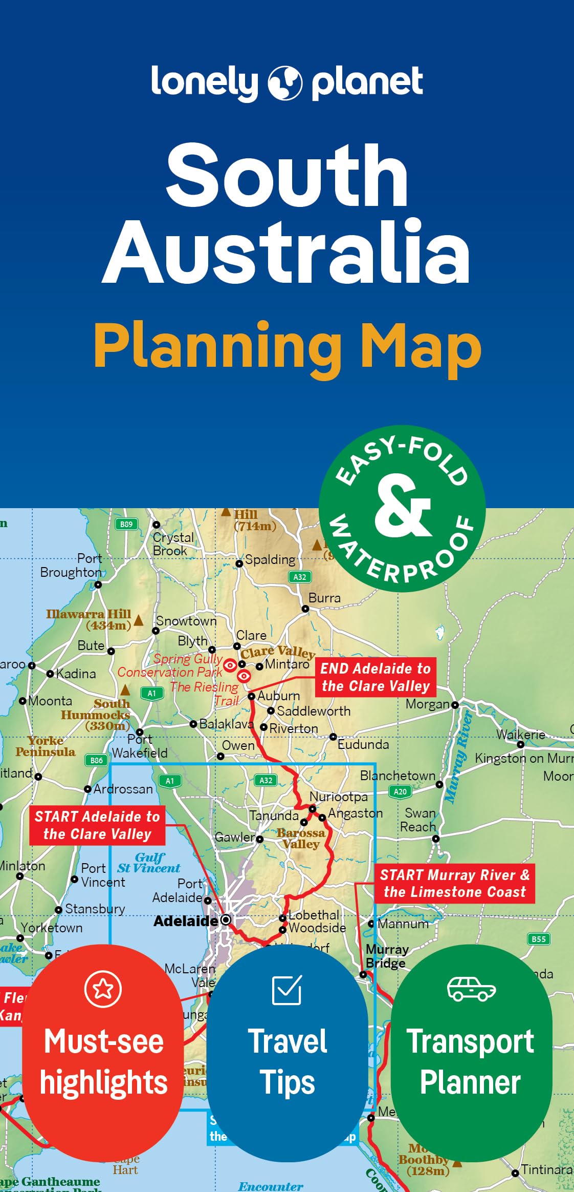 Lonely Planet South Australia Planning Map