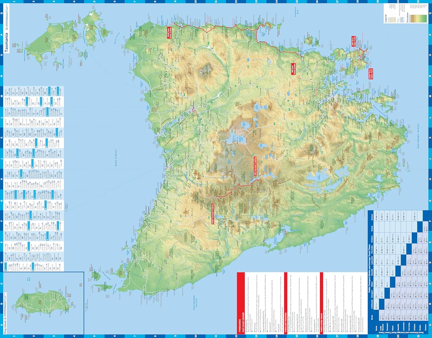 Lonely Planet Tasmania Planning Map