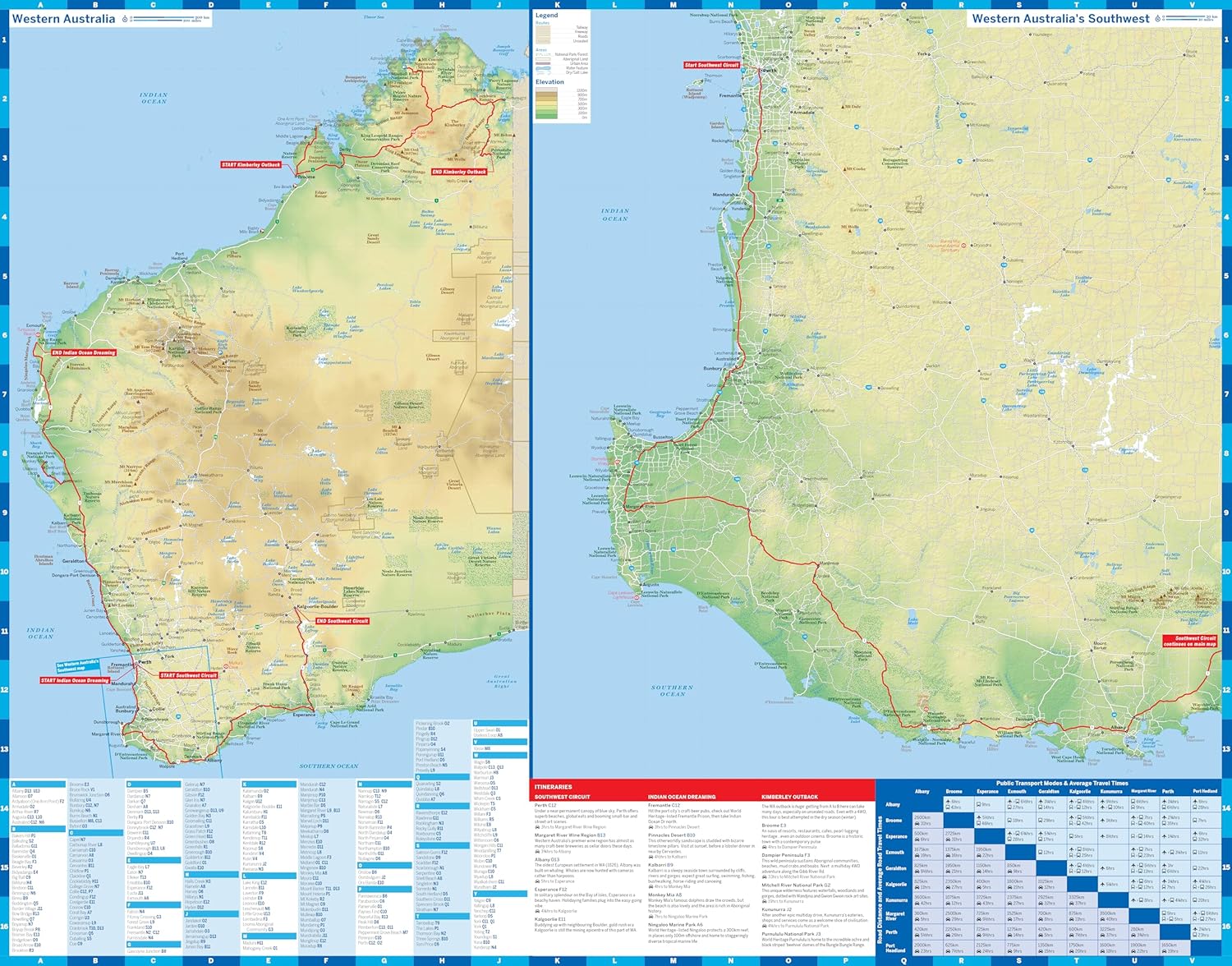 Lonely Planet Western Australia Planning Map