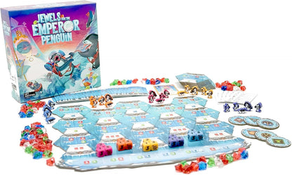 Jewels for The Emperor Penguin • Approachable Board Game • Easy to Learn & Fun to Play • 2–5 Players • Ages 9+