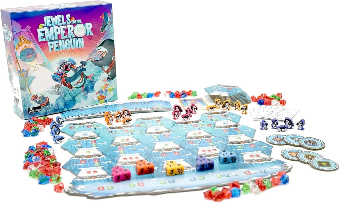 Jewels for The Emperor Penguin • Approachable Board Game • Easy to Learn & Fun to Play • 2–5 Players • Ages 9+