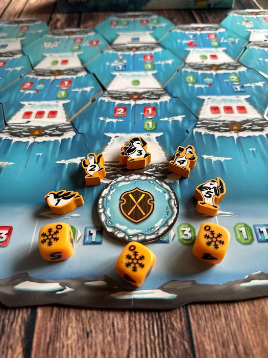 Jewels for The Emperor Penguin • Approachable Board Game • Easy to Learn & Fun to Play • 2–5 Players • Ages 9+