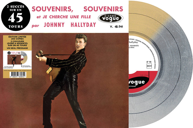 EP 2 SUCCES POUR UN 45 TOURS - SOUVENIRS. SOUVENIRS / JE CHERCHE UNE FILLE (GOLD/SILVER VINYL)