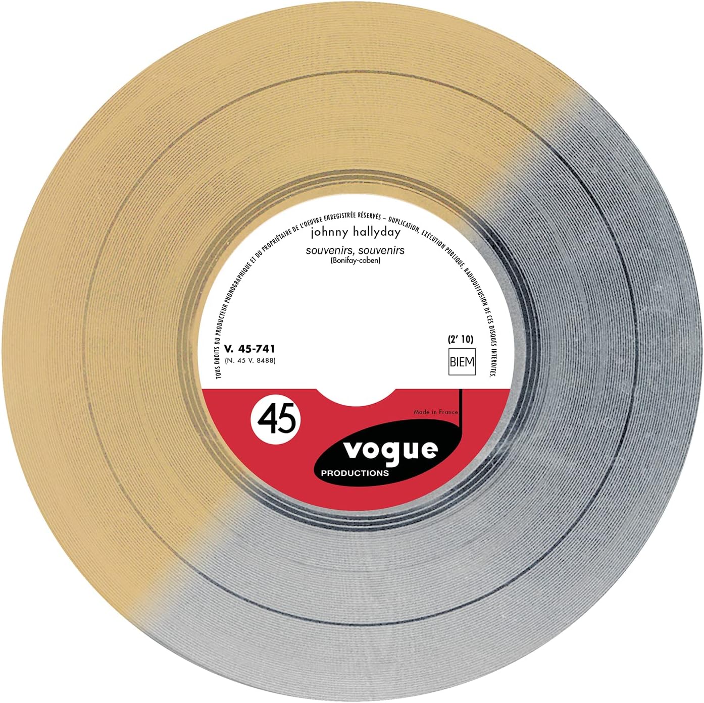 EP 2 SUCCES POUR UN 45 TOURS - SOUVENIRS. SOUVENIRS / JE CHERCHE UNE FILLE (GOLD/SILVER VINYL)