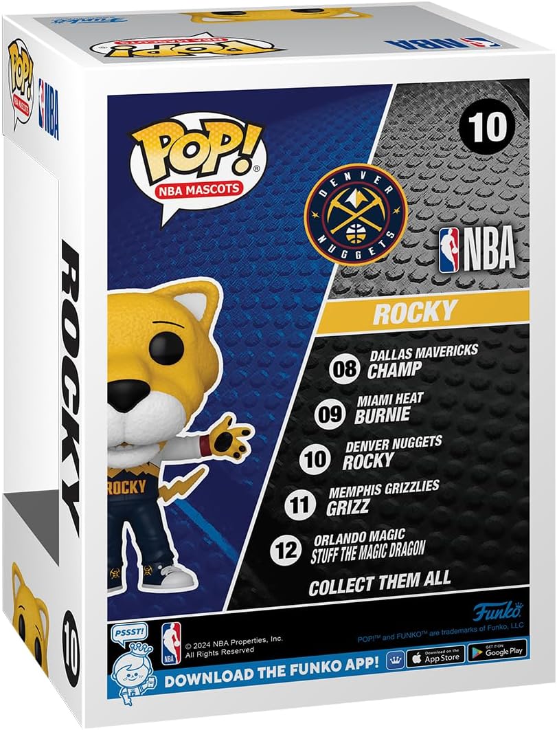 Funko Pop! NBA: Mascots - Denver - Rocky the Mountain Lion - NBA Mascots - Collectable Vinyl Figure - Gift Idea - Official Merchandise - Toys for Kids & Adults - Sports Fans