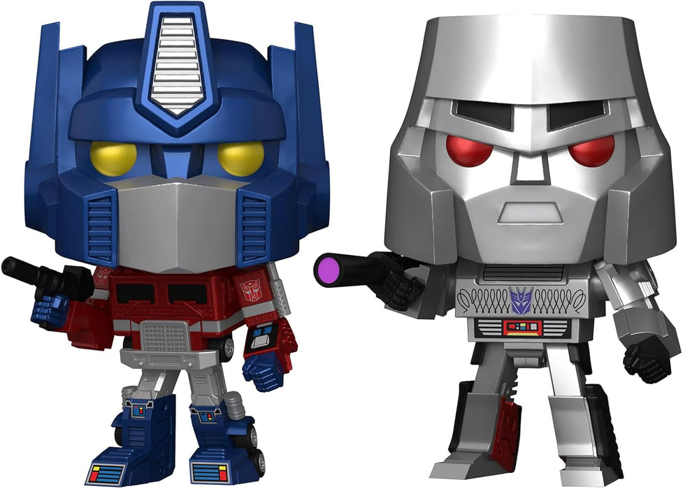 Funko Pop! Retro Toys: Transformers - Optimus Prime/Megatron 2 Pack - Metallic - Transformers Classic - Collectable Vinyl Figure - Gift Idea - Official Merchandise - Toys for Kids & Adults - TV Fans