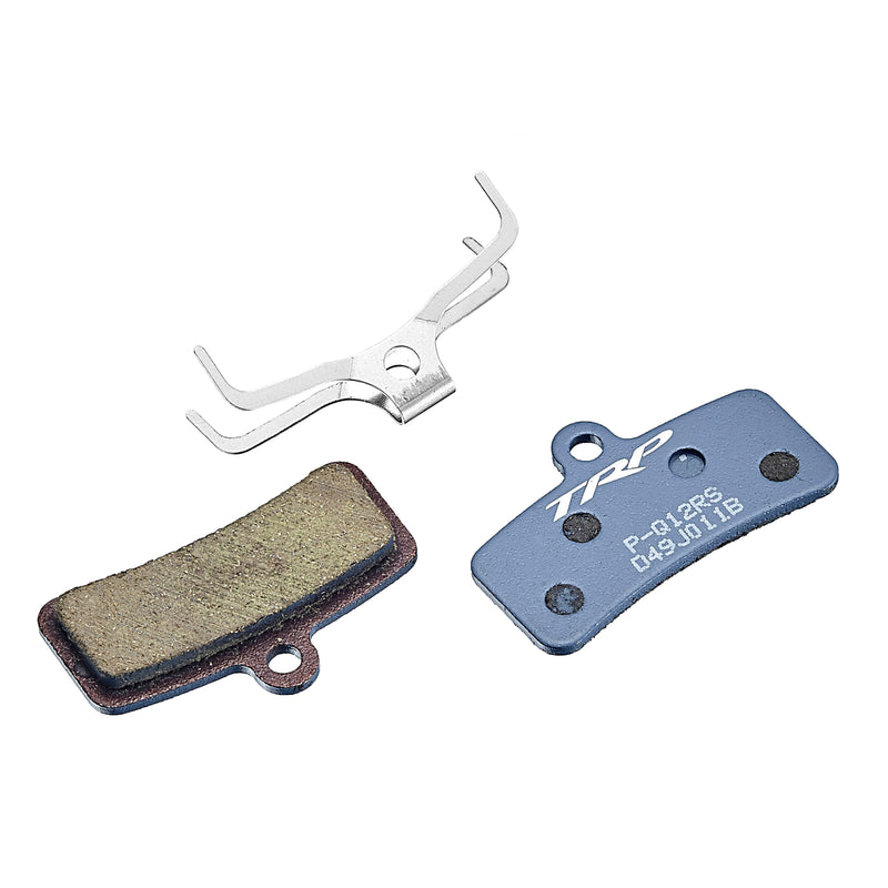 TRP 4-Piston Sintered Metallic Pads, One Pair for one Wheel, Compatible with All TRP 4-Piston Brakes, Available in Performance Resin, Semi-Metallic, and Sintered Metallic. Caliper Spring Included.
