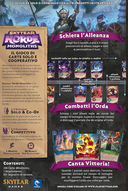Pendragon - Skytear Horde Monolith - Edizione italiana - Gioco di carte, Età 14+,1-3 Giocatori